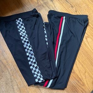 Shein Lot Of 2 Leggings Black Leg Stripe  Sz M